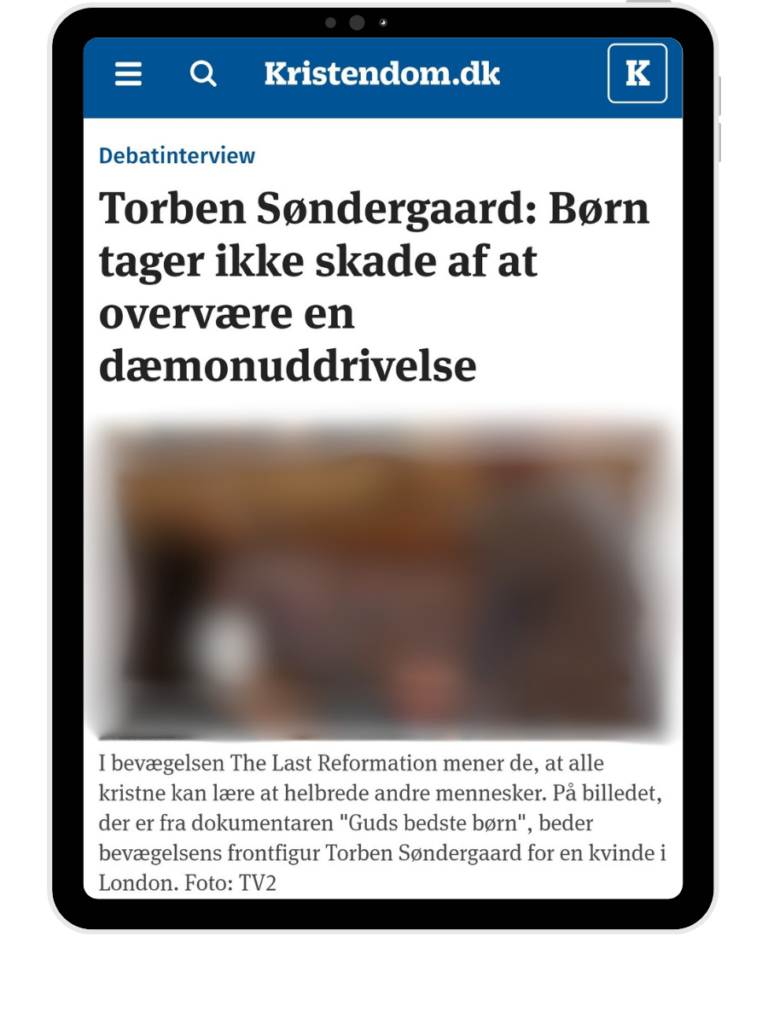 Skærmprint af artikel fra kristendom.dk